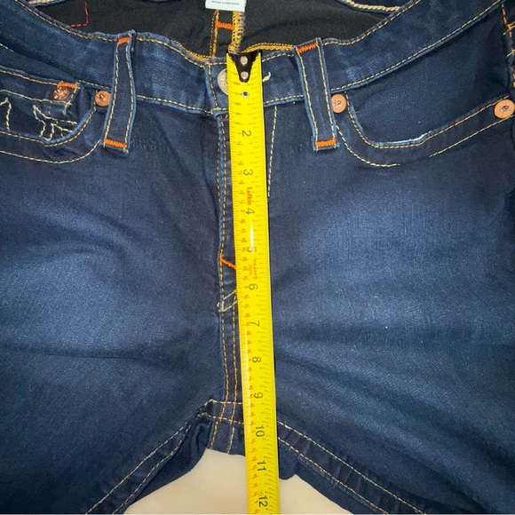 True Religion Curvy Skinny Jeans Womens Size 31 Blue Dark Wash Stretch Denim - Picture 8 of 12